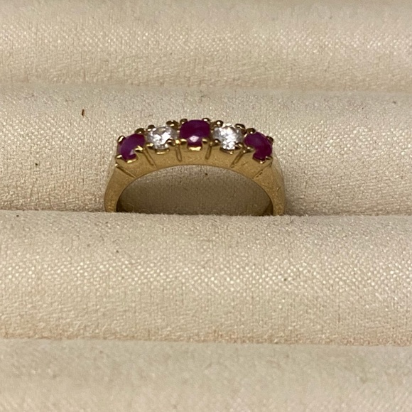 NWOT 14K Gold Plated Purple and Clear Crystal Stones - Picture 11 of 17